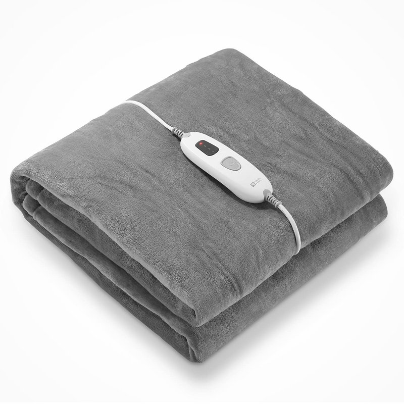 Ebern Designs Swante Electric Heated Blanket Throw with Pocket with 4 Heating Levels and 6 Hour